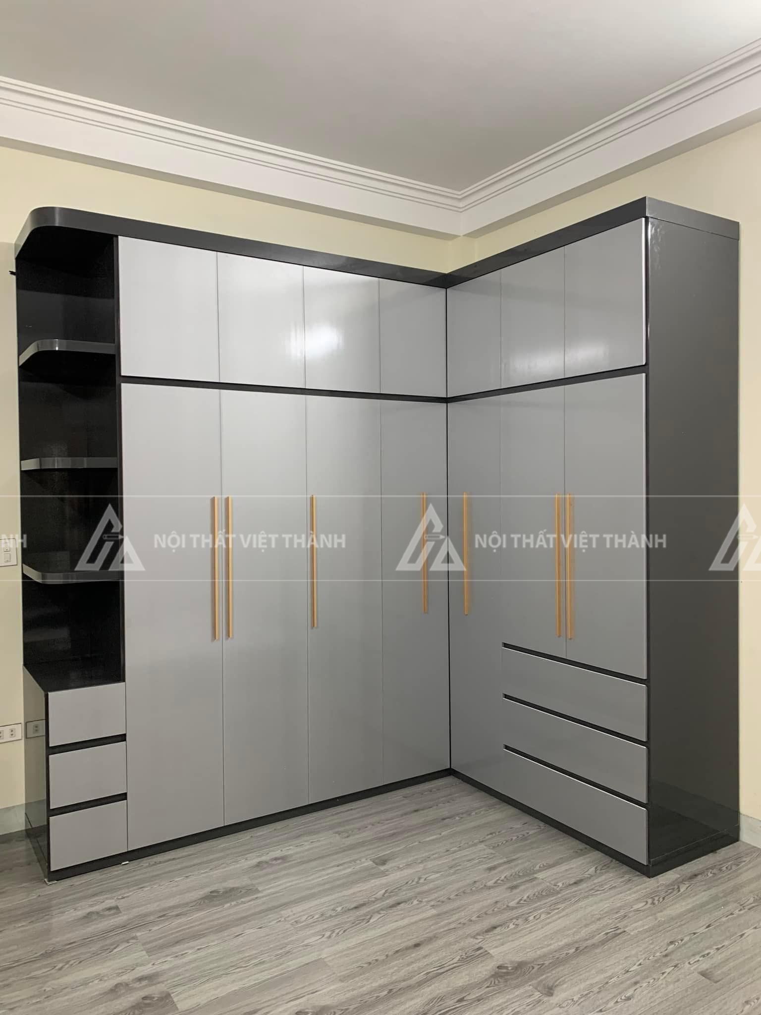 Top 20+ Tủ quần áo chữ L gỗ công nghiệp – xu hướng nội thất thông minh hiện nay
