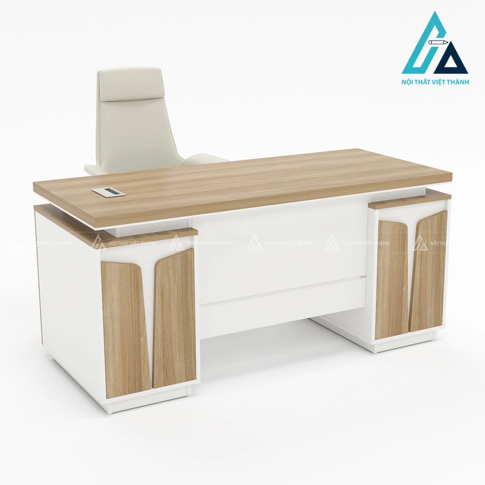 Bàn Giám Đốc Thiết Kế Khối Vát Đối Xứng Đẳng Cấp