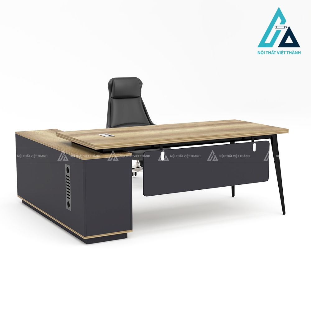 Bàn Giám Đốc Chữ L Thiết Kế Hiện Đại Kết Hợp Tủ Phụ Tiện Nghi