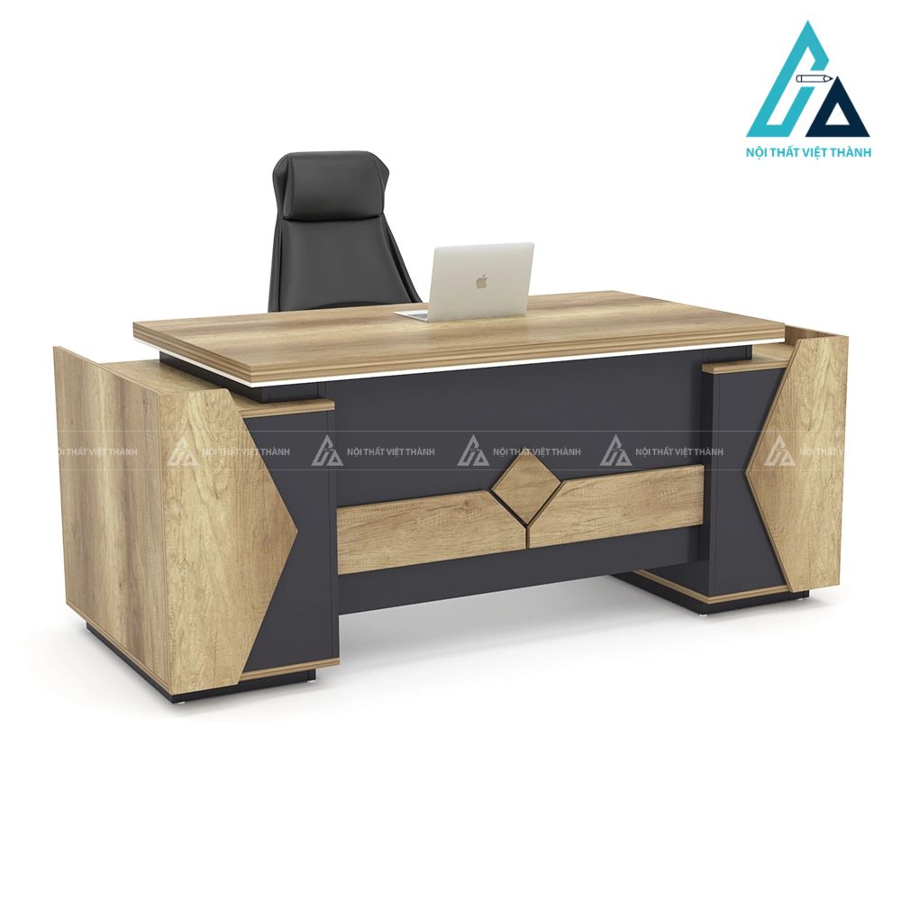 Bàn Lãnh Đạo Cao Cấp Màu Phối Đen Thanh Lịch