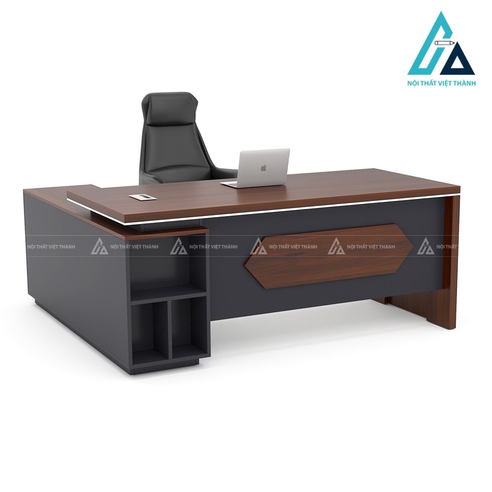 Bàn Giám Đốc Chữ L Phối Màu Tương Phản Đậm Chất Hiện Đại