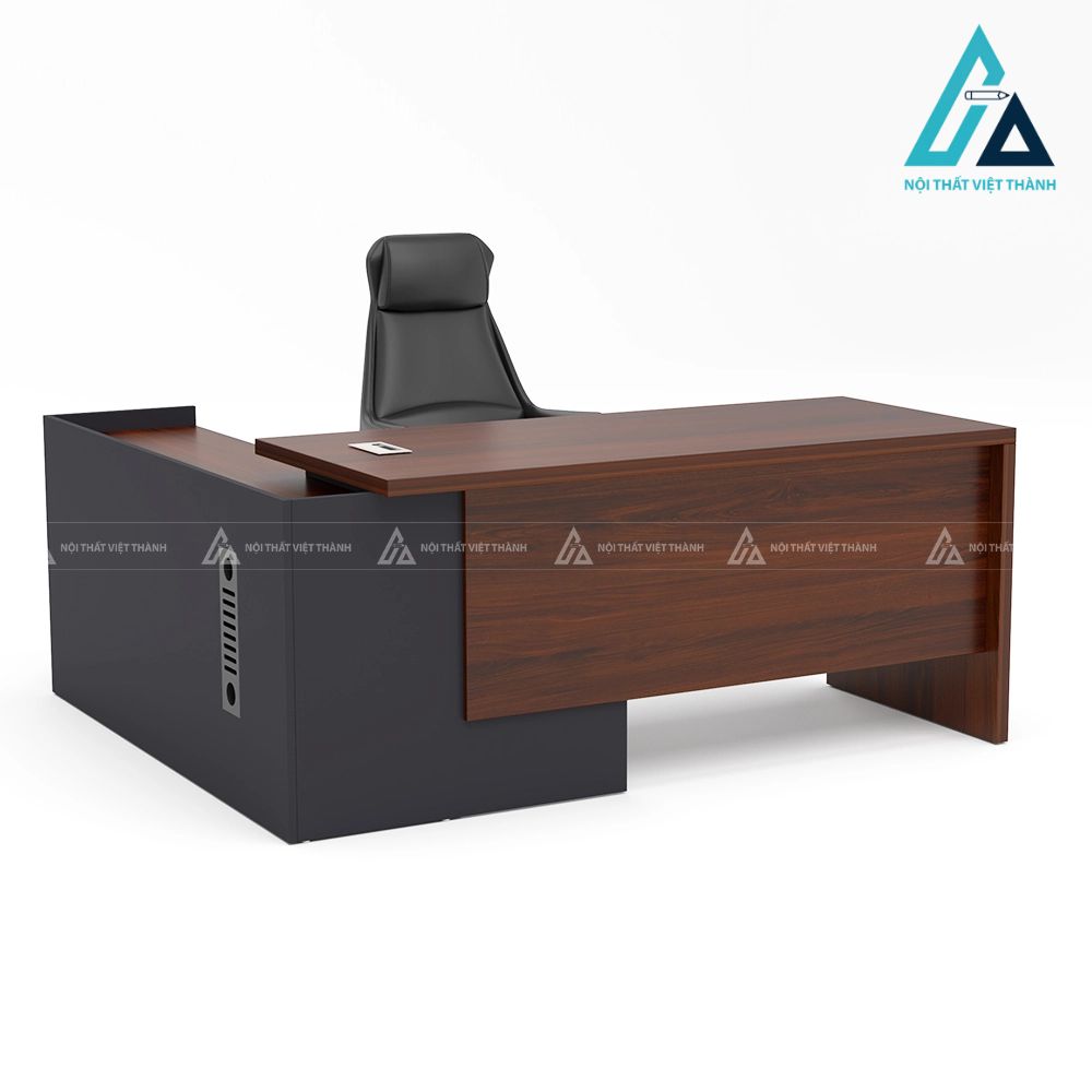 Bàn Làm Việc Giám Đốc Cao Cấp Phối Màu Xám Gỗ