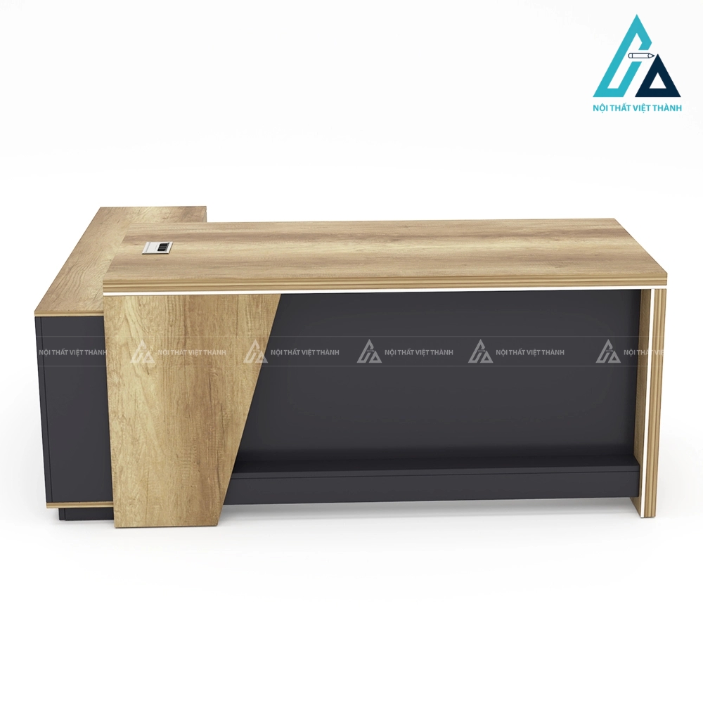 Bàn Giám Đốc Chữ L Thiết Kế Yếm Vát Chéo Hiện Đại 1