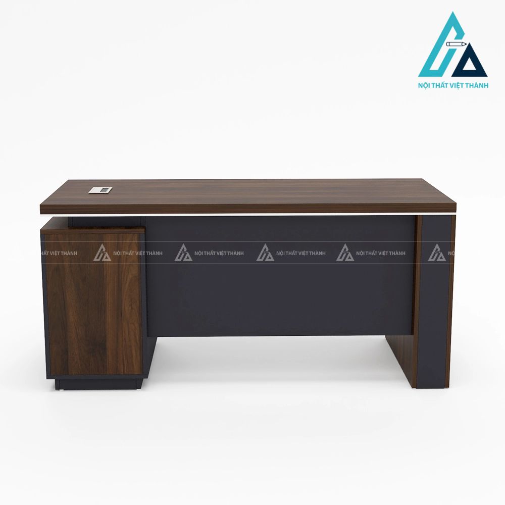 Bàn Làm Việc Giám Đốc Có Tủ Phụ Liền Khối Bề Thế 1