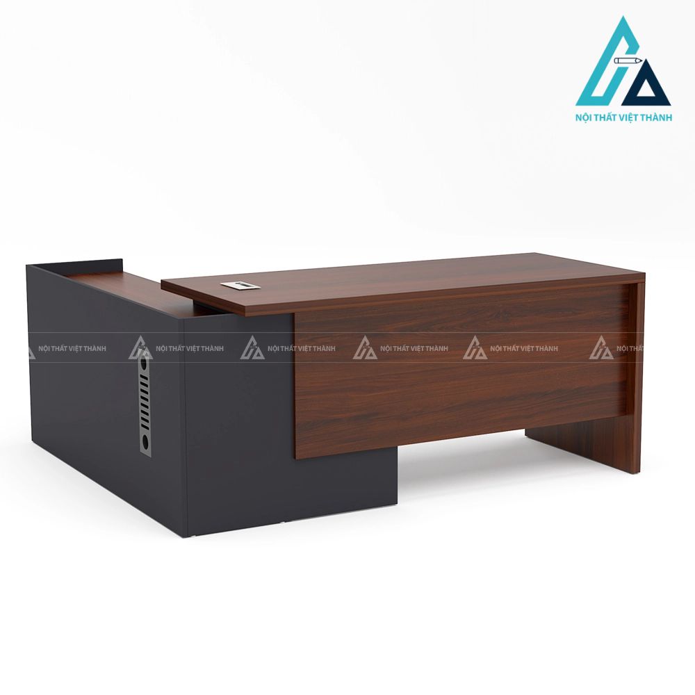 Bàn Làm Việc Giám Đốc Cao Cấp Phối Màu Xám Gỗ 1