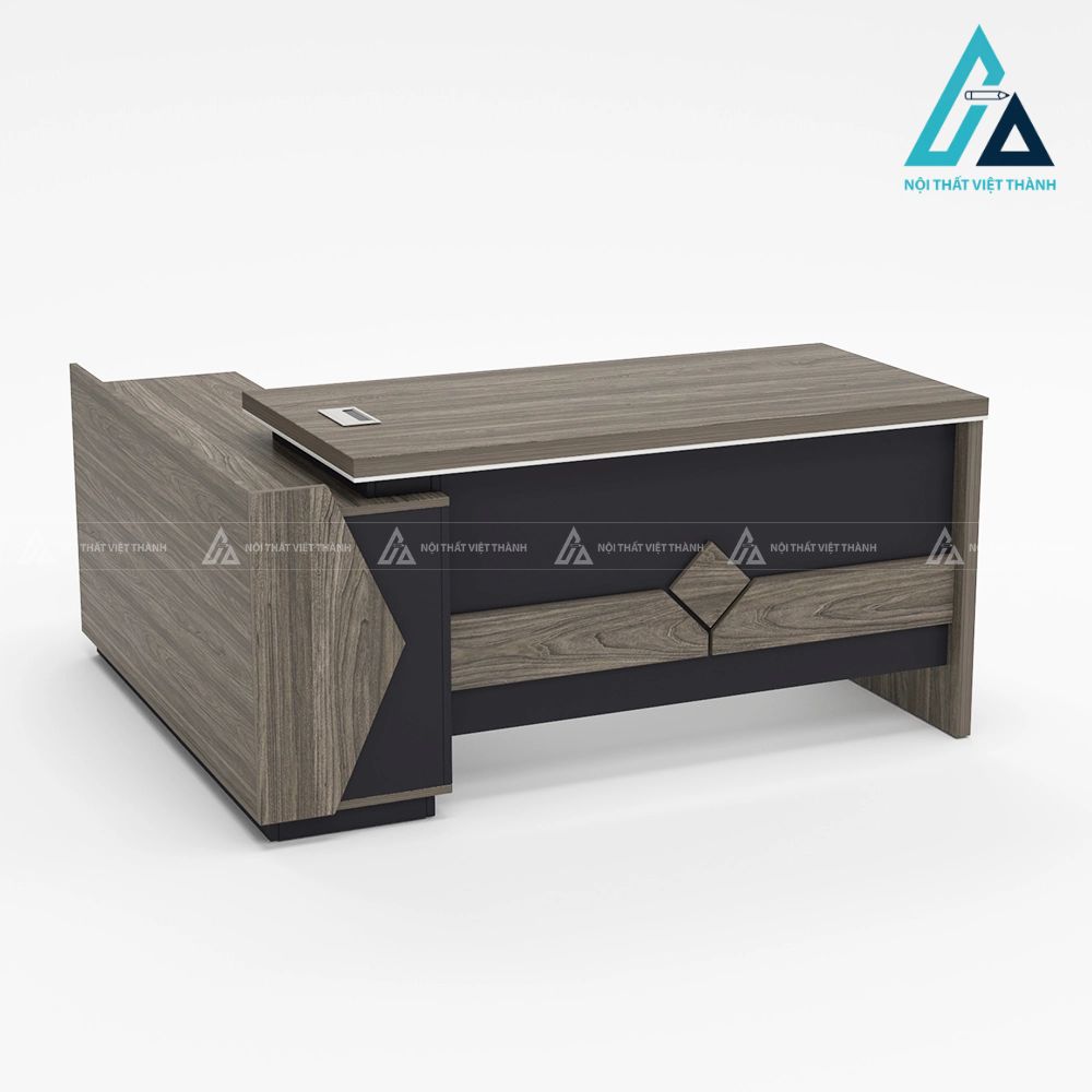 Bàn Giám Đốc Chữ L Tích Hợp Tủ Phụ Bề Thế Hiện Đại 2