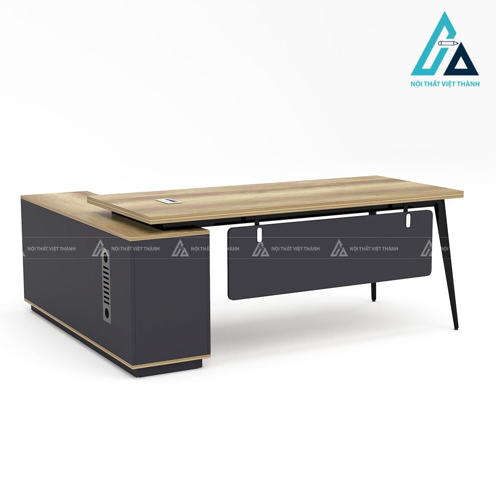 Bàn Giám Đốc Chữ L Thiết Kế Hiện Đại Kết Hợp Tủ Phụ Tiện Nghi 2