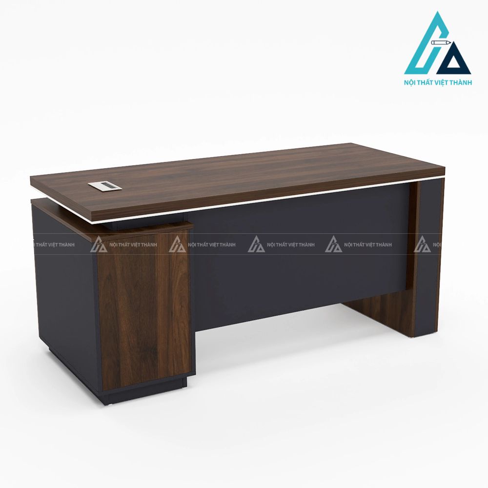 Bàn Làm Việc Giám Đốc Có Tủ Phụ Liền Khối Bề Thế 2