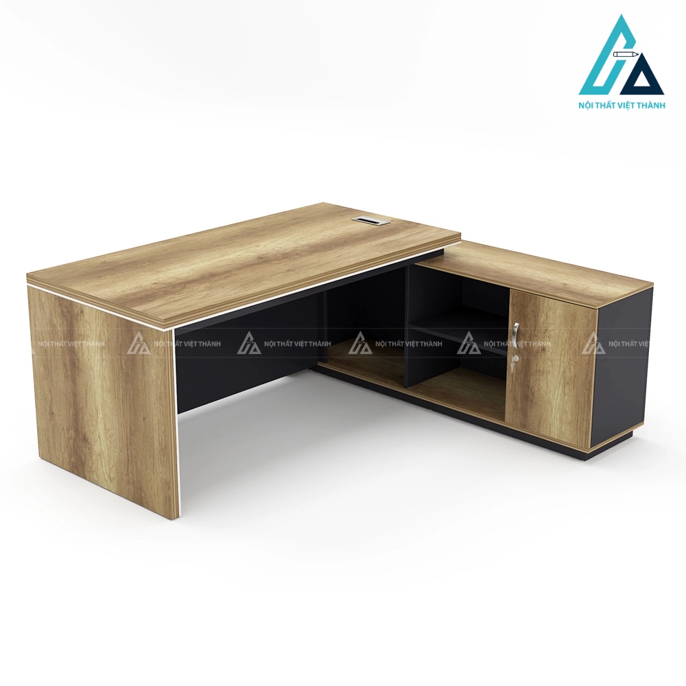 Bàn Giám Đốc Chữ L Thiết Kế Yếm Vát Chéo Hiện Đại 2