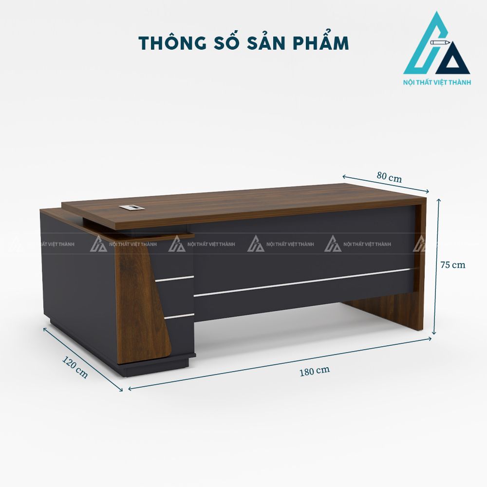 Bàn Giám Đốc Văn Phòng Chữ L Hiện Đại Bền Đẹp Tinh Tế 3