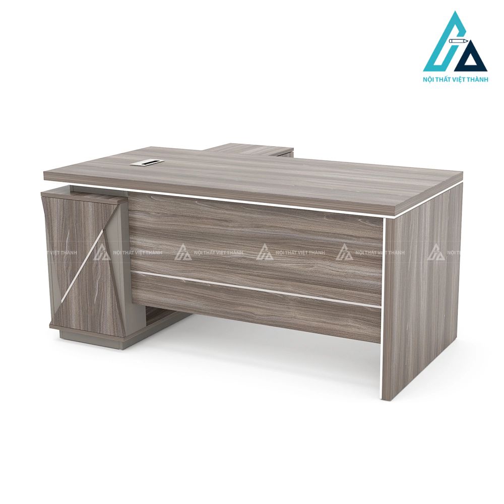 Bàn Giám Đốc Chữ L Hiện Đại Màu Xám Tro Cao Cấp 3