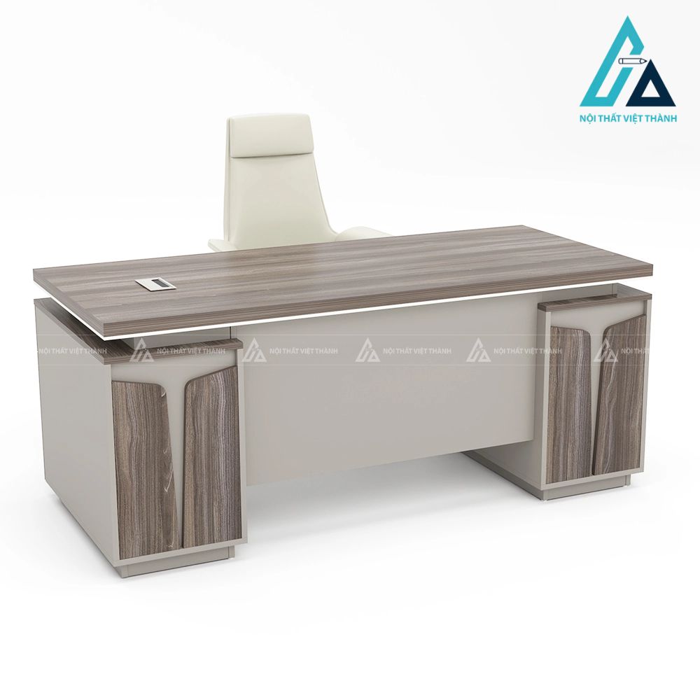 Bàn Lãnh Đạo Hiện Đại Thiết Kế Hộc Tủ Đôi Tiện Lợi