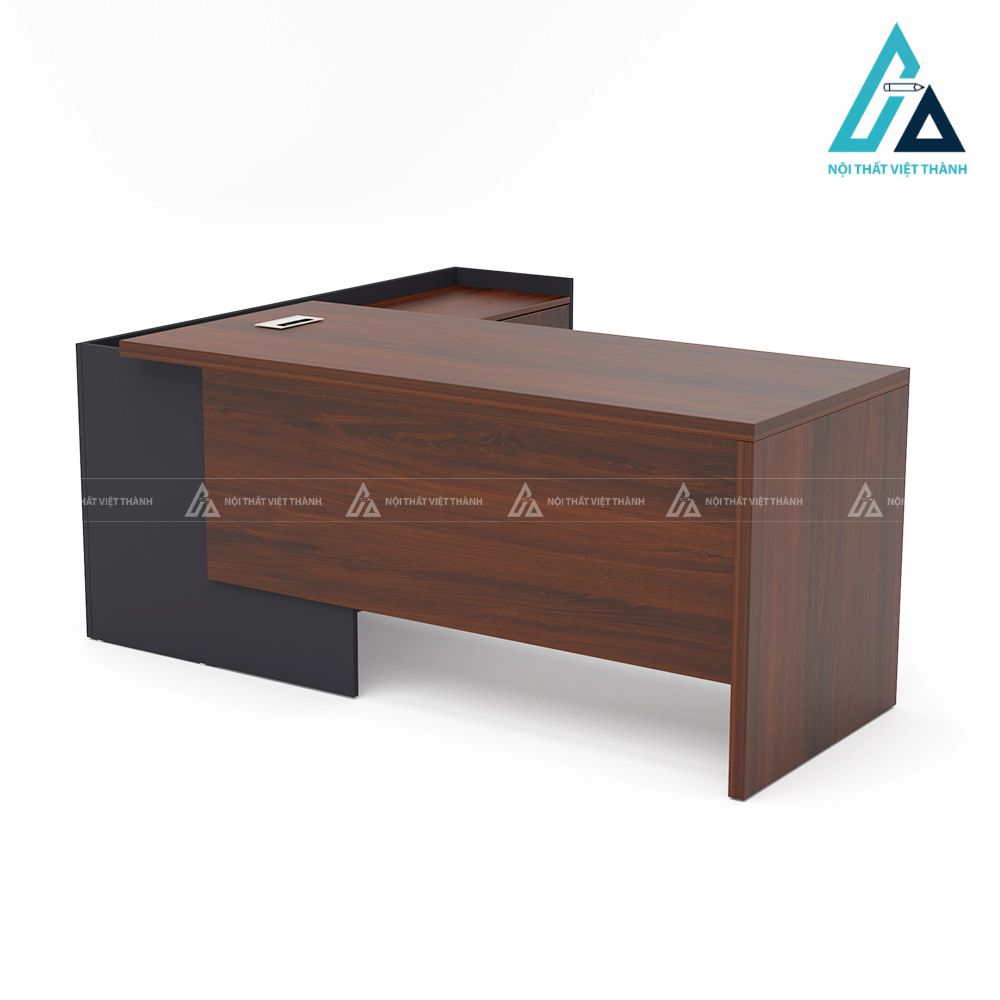 Bàn Làm Việc Giám Đốc Cao Cấp Phối Màu Xám Gỗ 3