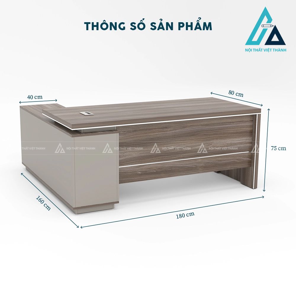 Bàn Lãnh Đạo Cao Cấp Tích Hợp Tủ Phụ Đa Năng 4