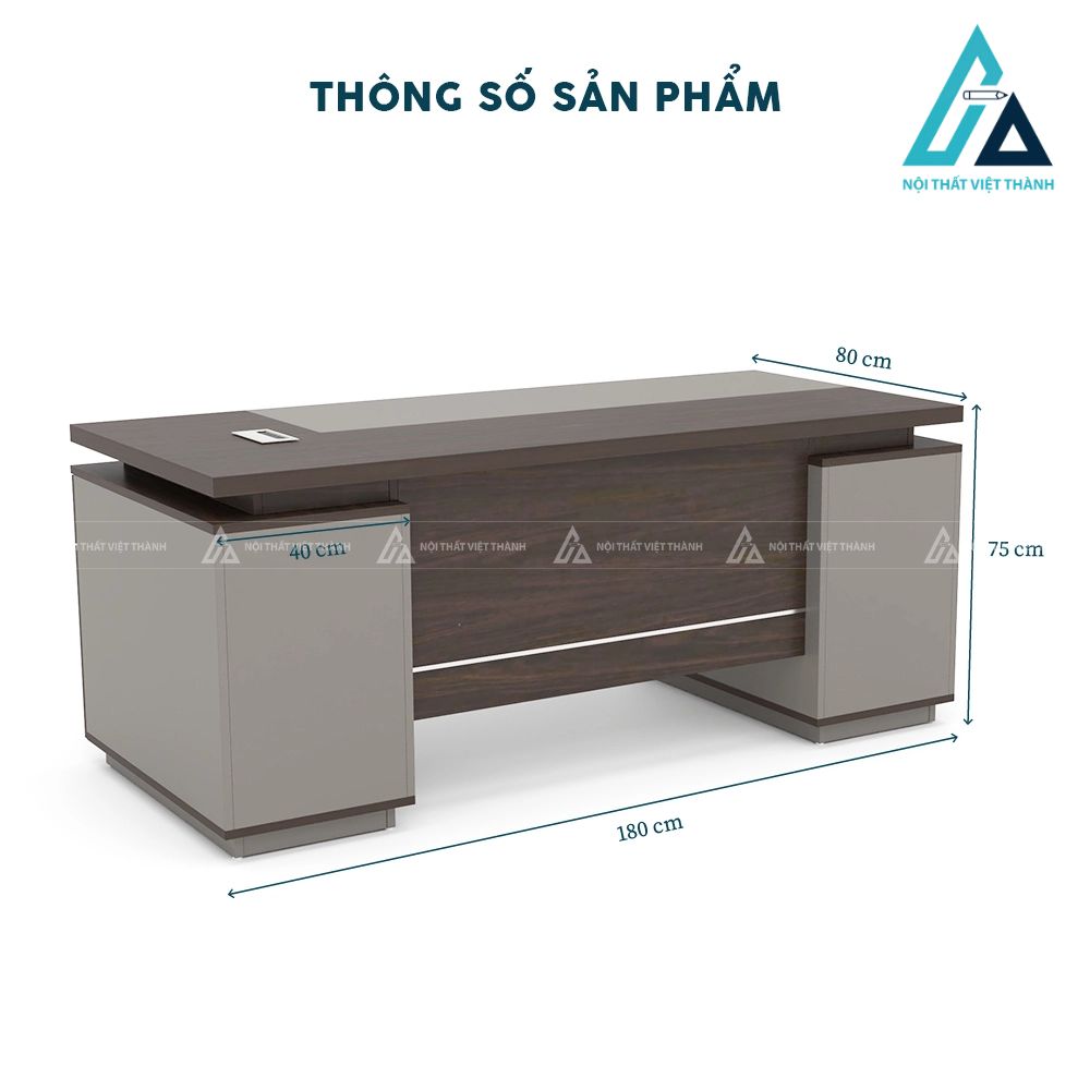 Bàn Giám Đốc Thiết Kế Tối Giản Chống Trầy Cao Cấp (1m8) 3