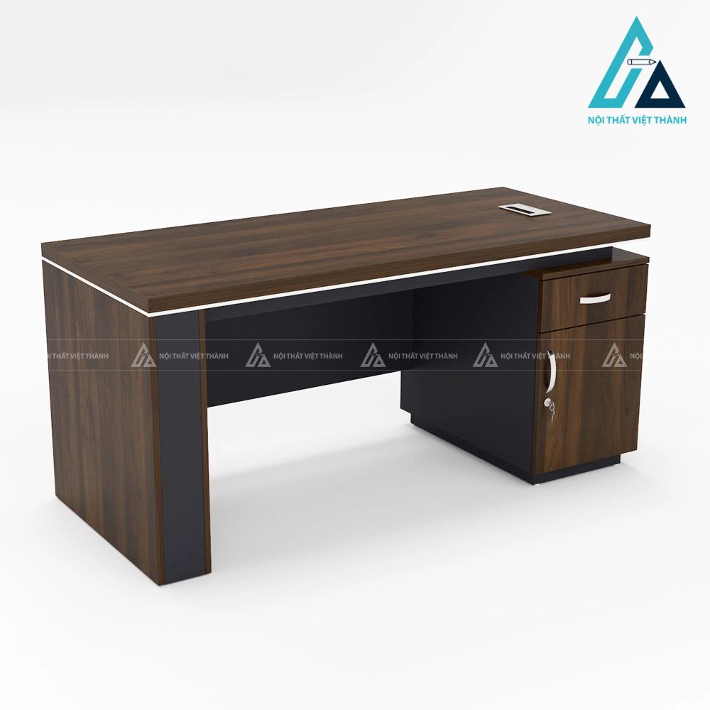 Bàn Làm Việc Giám Đốc Có Tủ Phụ Liền Khối Bề Thế 4