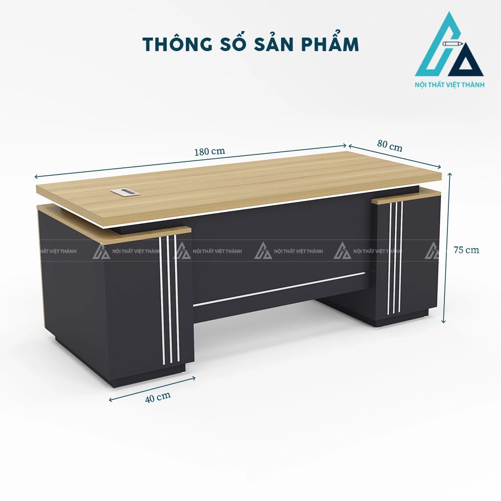 Bàn Giám Đốc Hiện Đại Thiết Kế Chân Vát Cách Điệu 4