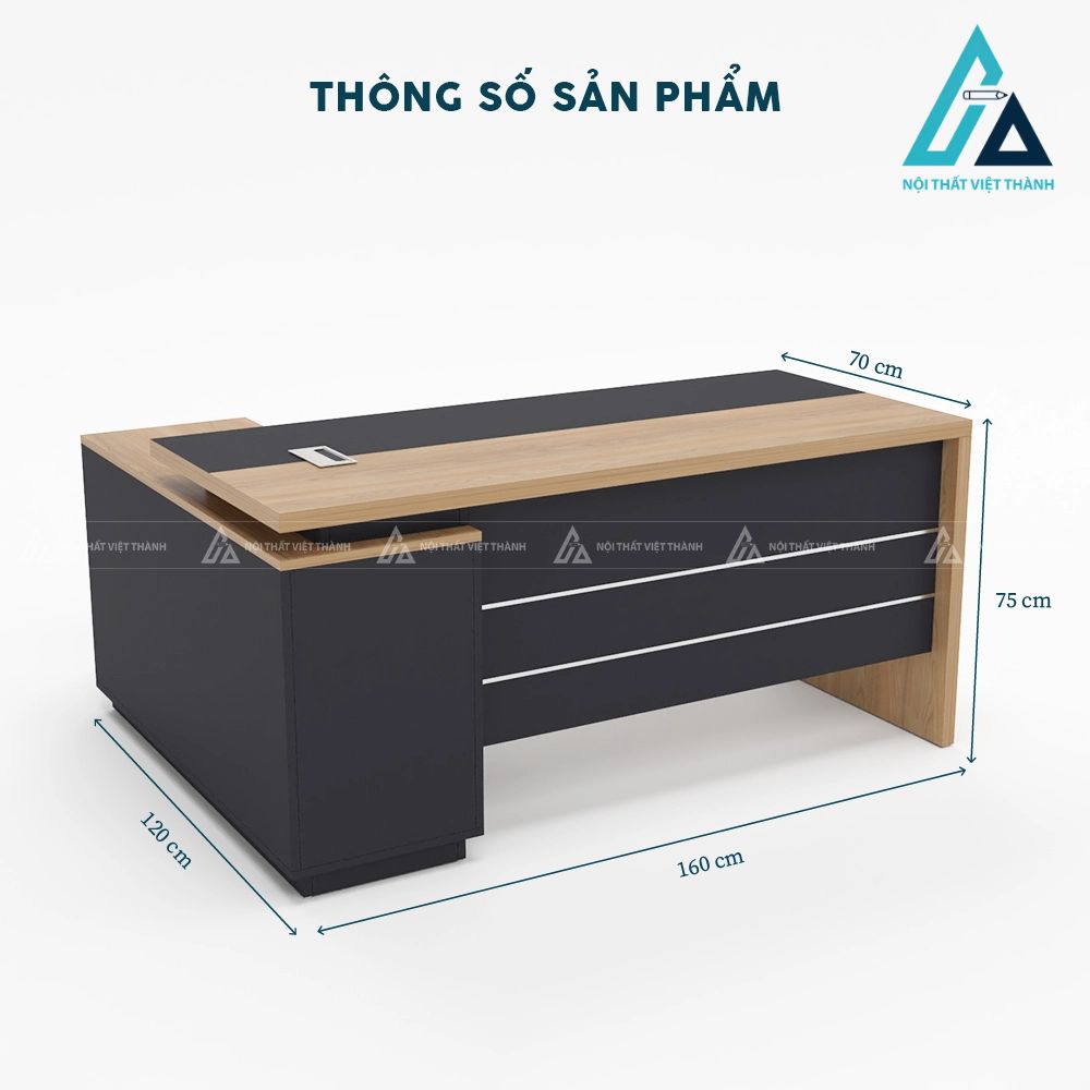 Bàn Giám Đốc Chữ L Cao Cấp Thiết Kế Thanh Thoát Sang Trọng 4