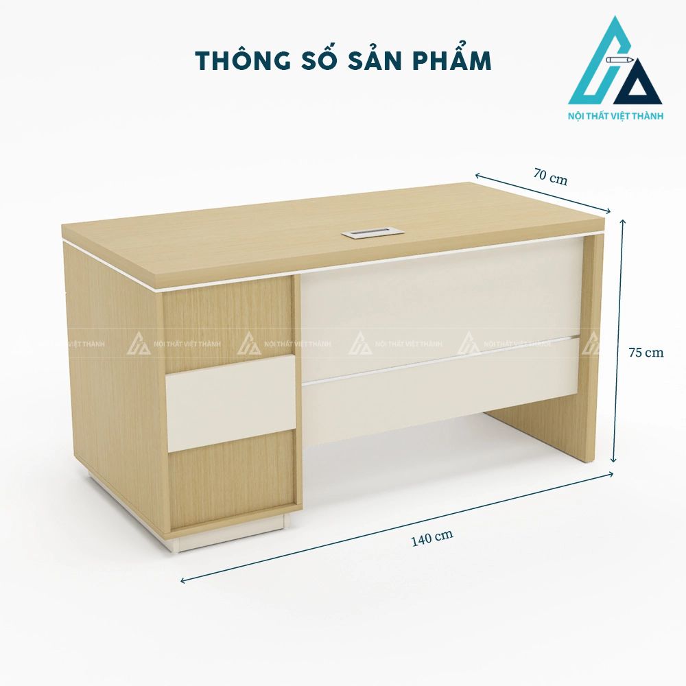 Bàn Giám Đốc Tối Giản Tích Hợp Hộc Tủ Tiện Lợi 4