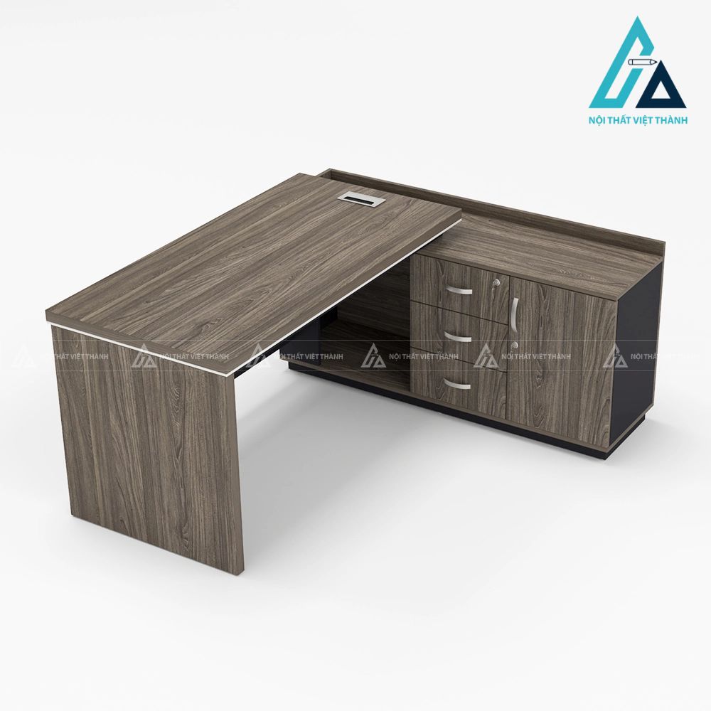 Bàn Giám Đốc Chữ L Tích Hợp Tủ Phụ Bề Thế Hiện Đại 5
