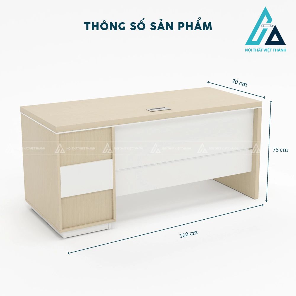 Bàn Giám Đốc Tối Giản Tích Hợp Hộc Tủ Tiện Lợi 7