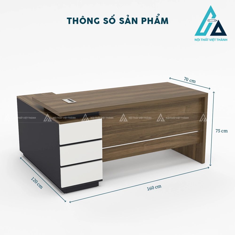 Bàn Lãnh Đạo Chữ L Thiết Kế Tối Giản Thanh Lịch 7