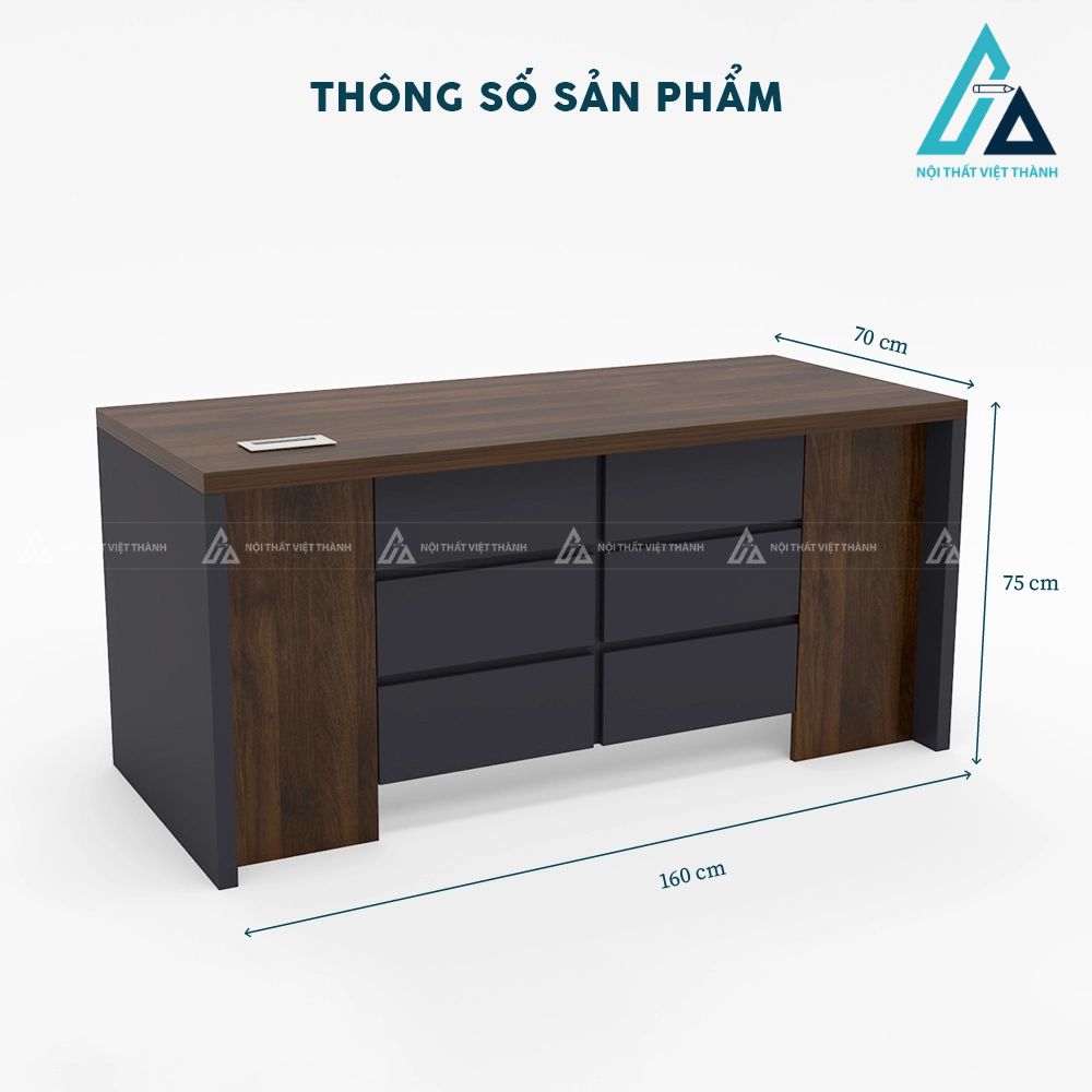 Bàn Làm Việc Giám Đốc Thiết Kế Khối Vững Chãi 7