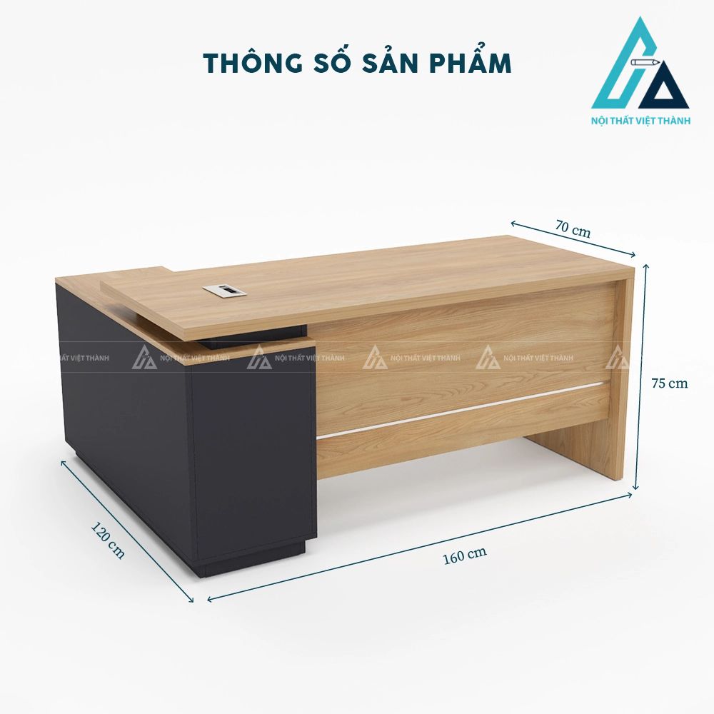 Bàn Lãnh Đạo Cao Cấp Tích Hợp Tủ Phụ Đa Năng 7