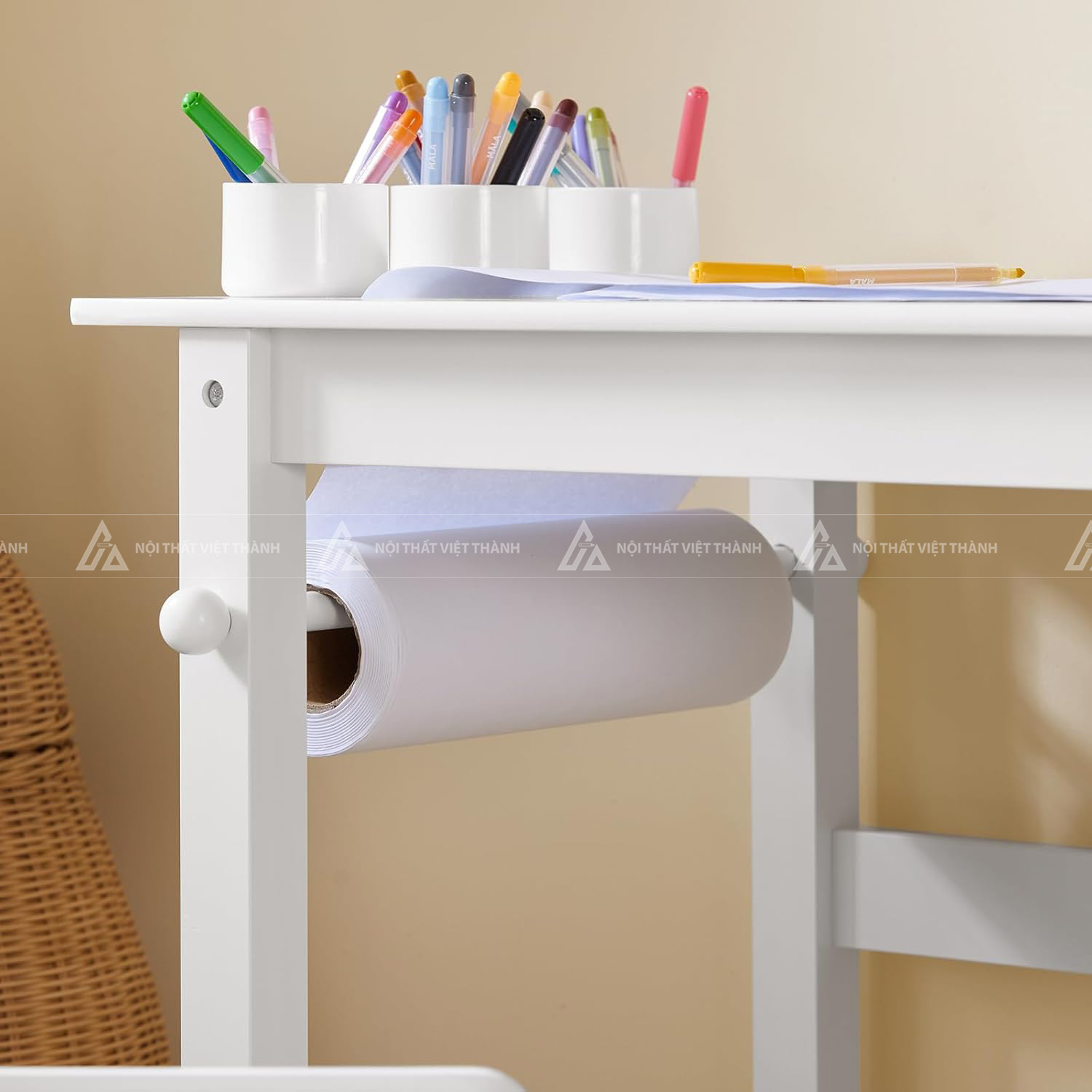 Bàn Học Sinh Có Kệ Mở Bên Hông Đựng Đồ Thủ Công Và Sách Vở 2