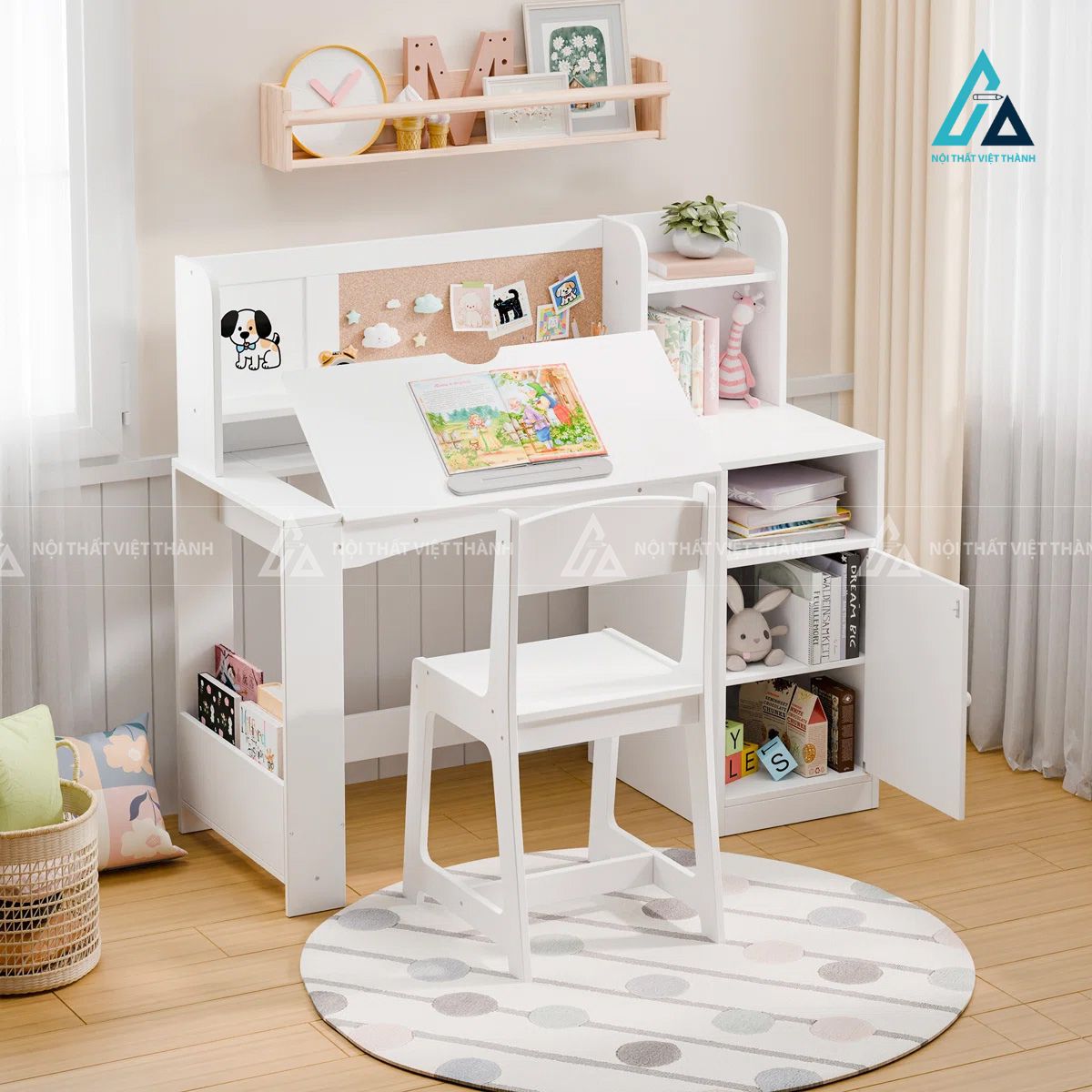 Bàn Học Thông Minh Có Mặt Bàn Nghiêng Điều Chỉnh Được 1