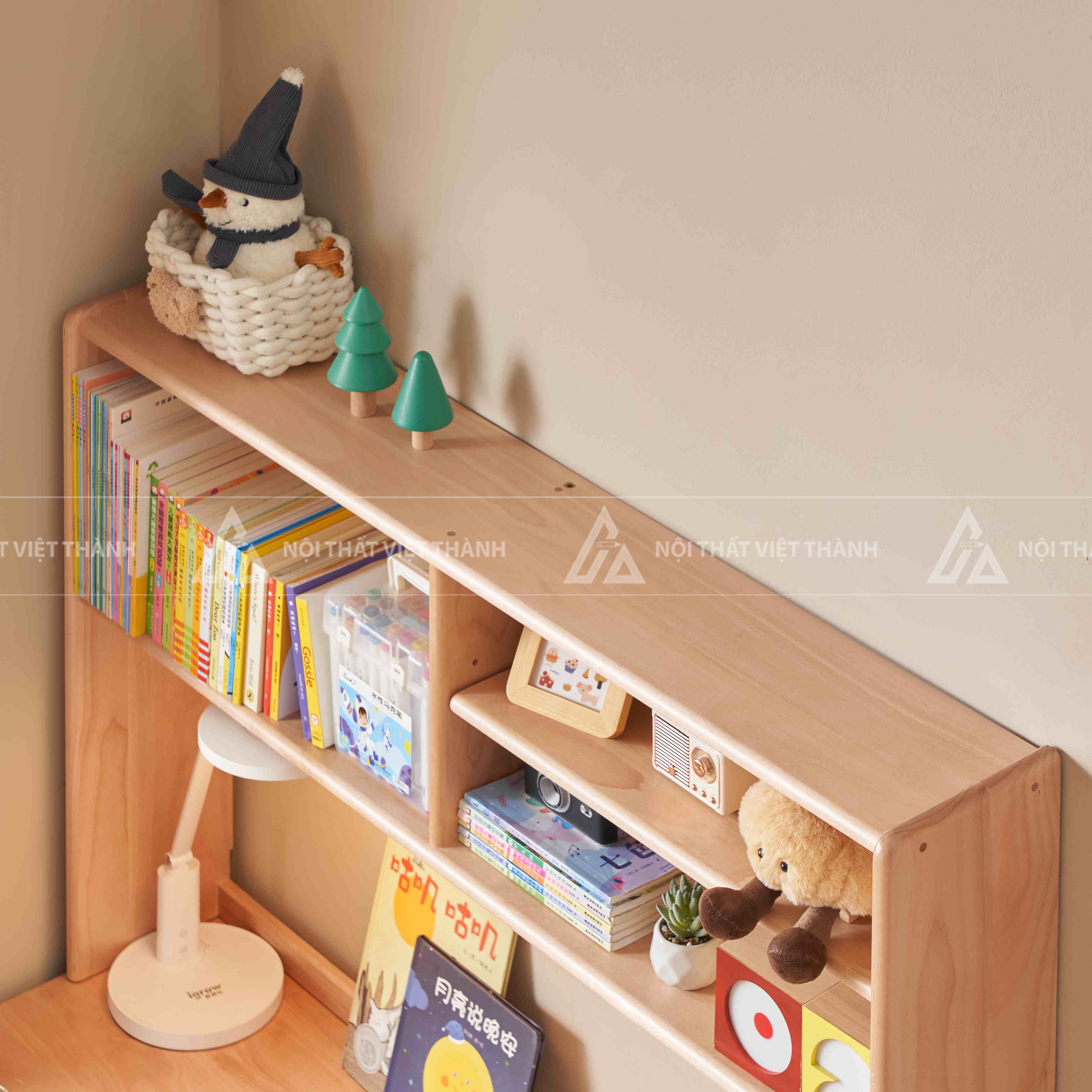 Bàn Học Sinh Thiết Kế Liền Giá Sách Và Tủ Ngăn Kéo Di Động 3