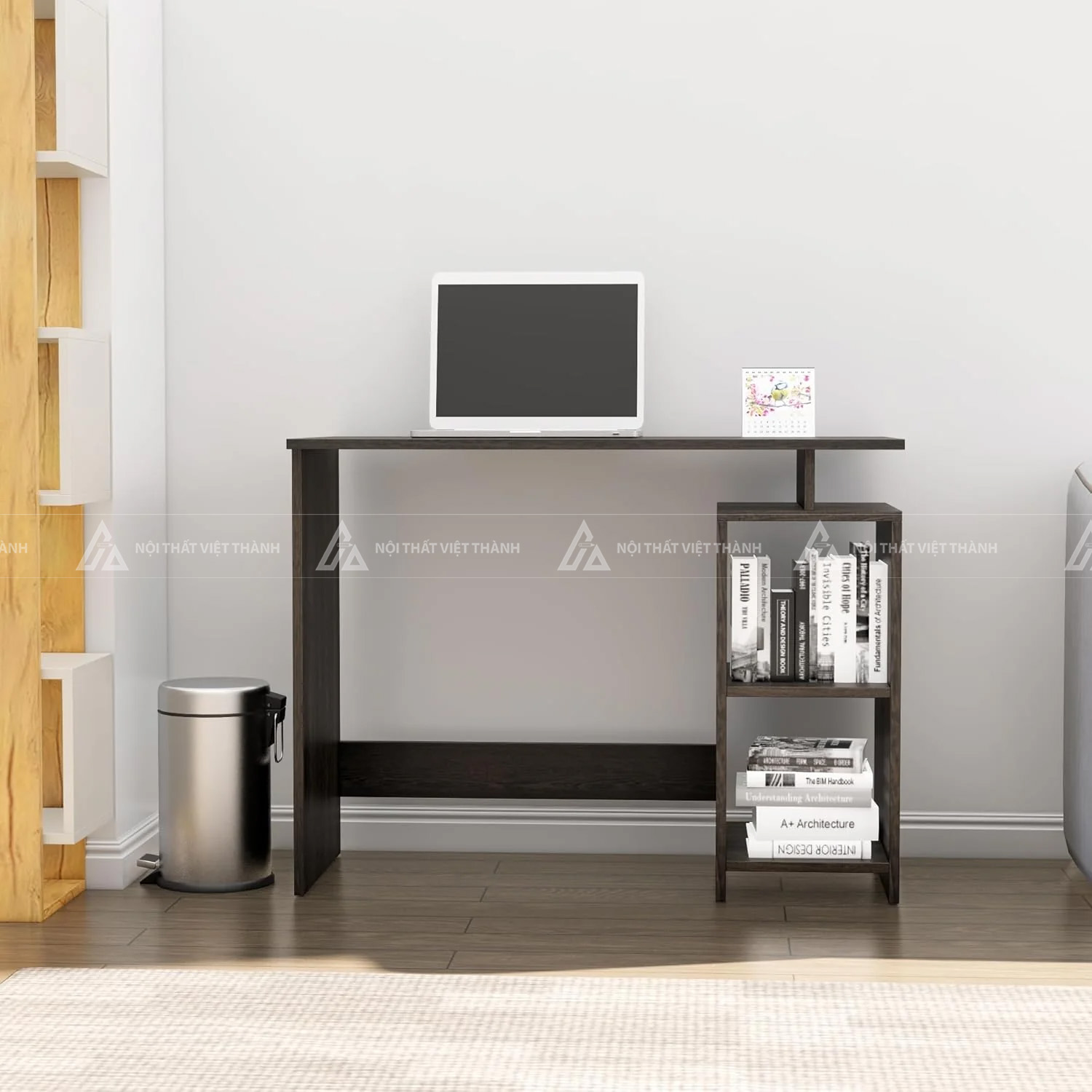 Bàn Học Sinh Nhỏ Gọn Hiện Đại Tích Hợp Kệ Sách 2 Tầng 4