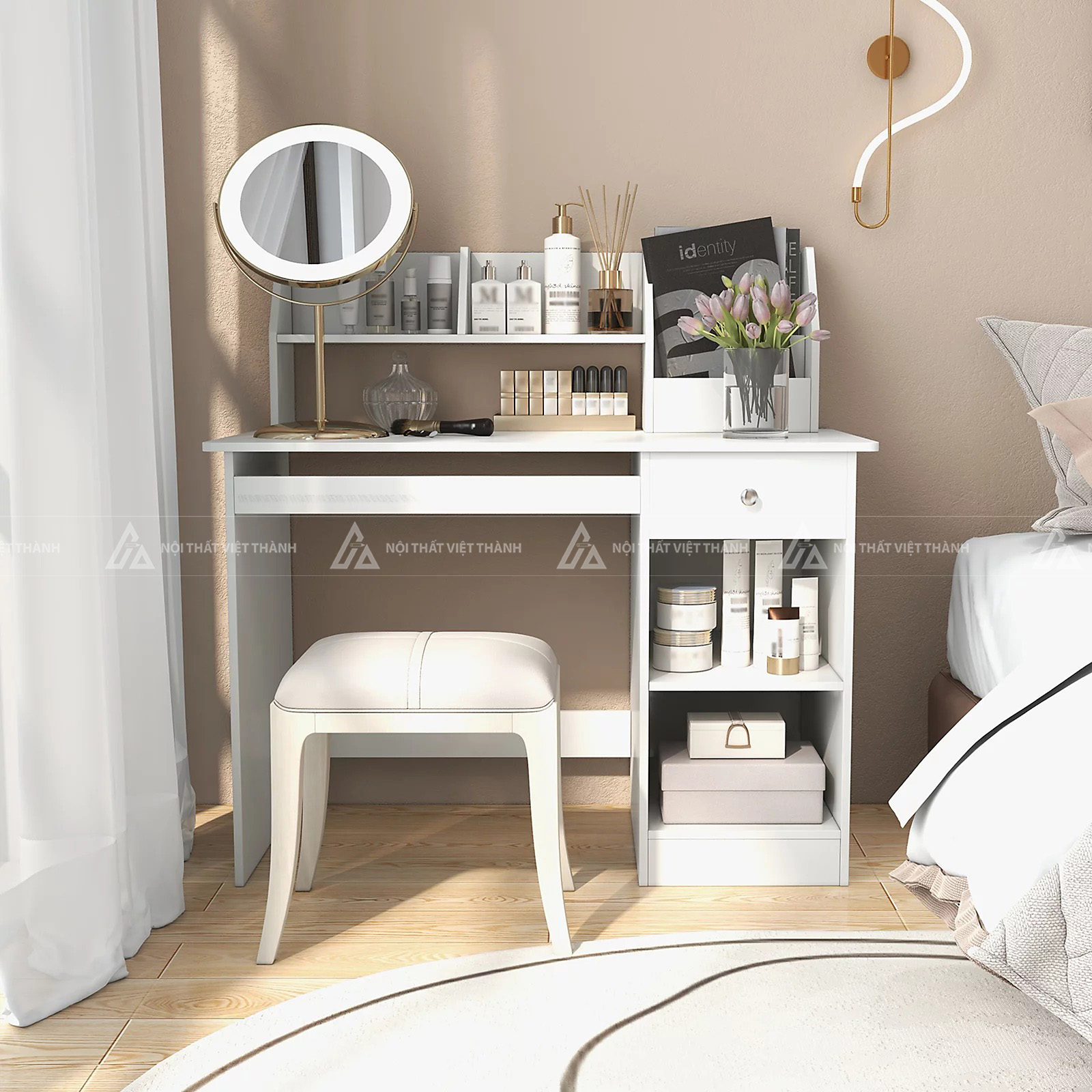 Bàn Học Cho Bé Có Giá Sách Mini Và Ngăn Kéo Tiện Lợi 3