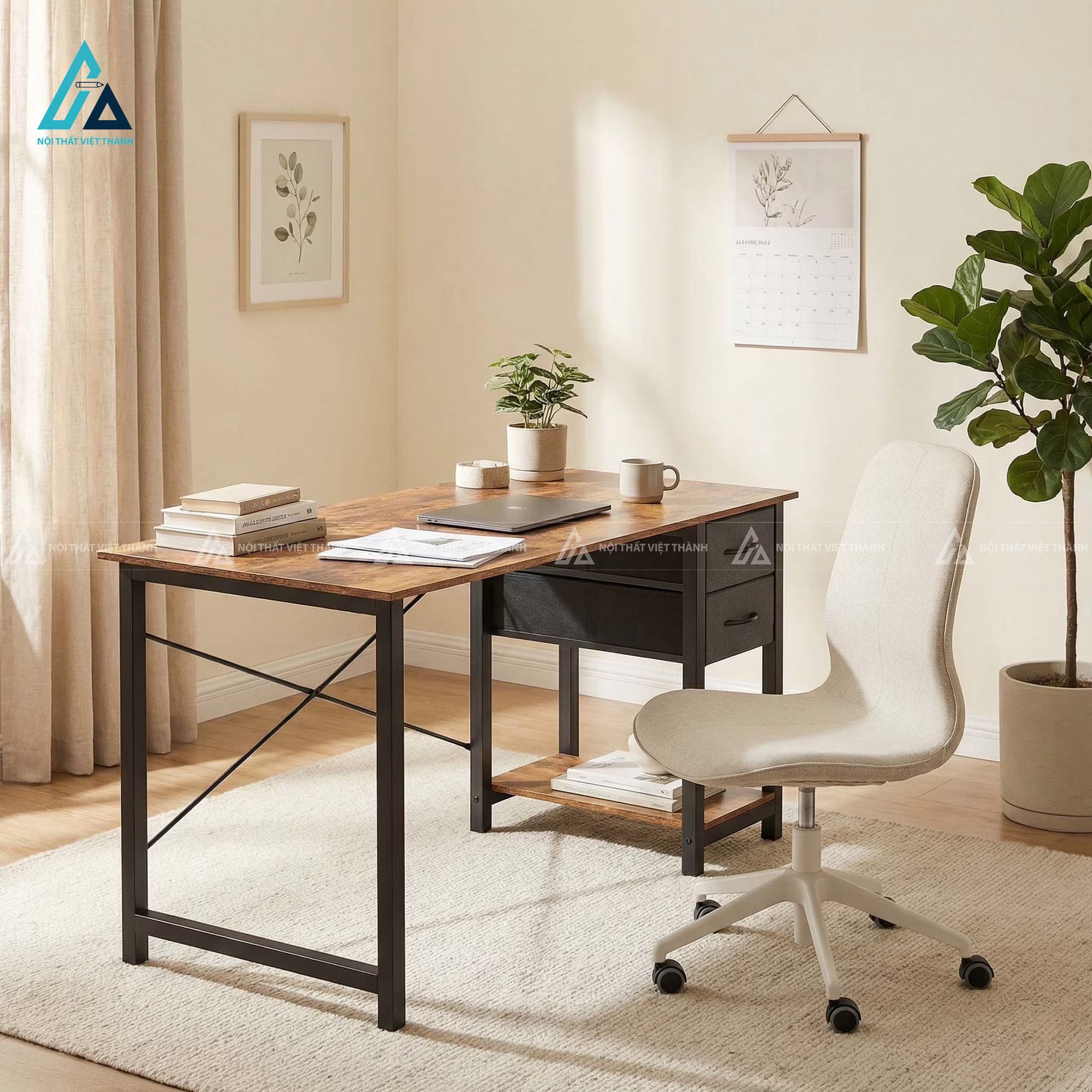 Bàn Học Đa Năng Kèm Hộc Tủ Tiết Kiệm Diện Tích 1