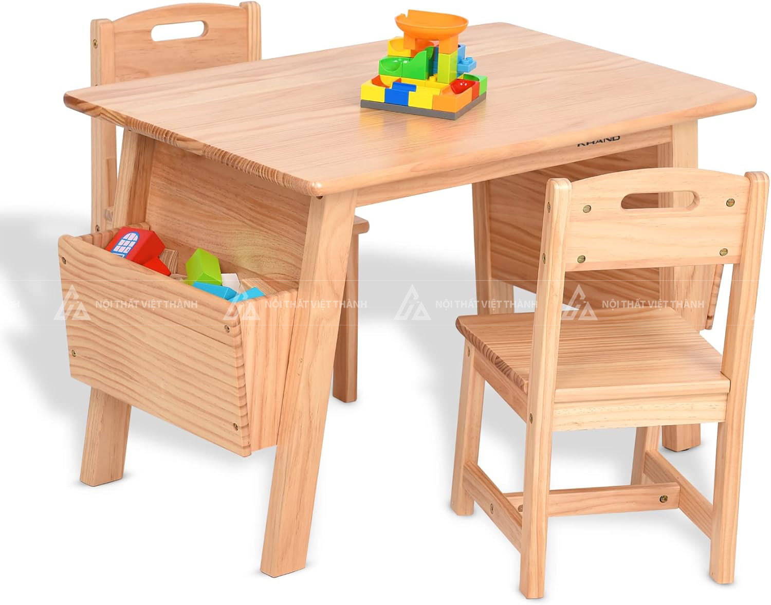 Bàn Học Gỗ Đa Năng Có Khay Treo Đồ Bên Hông Tiện Lợi 6