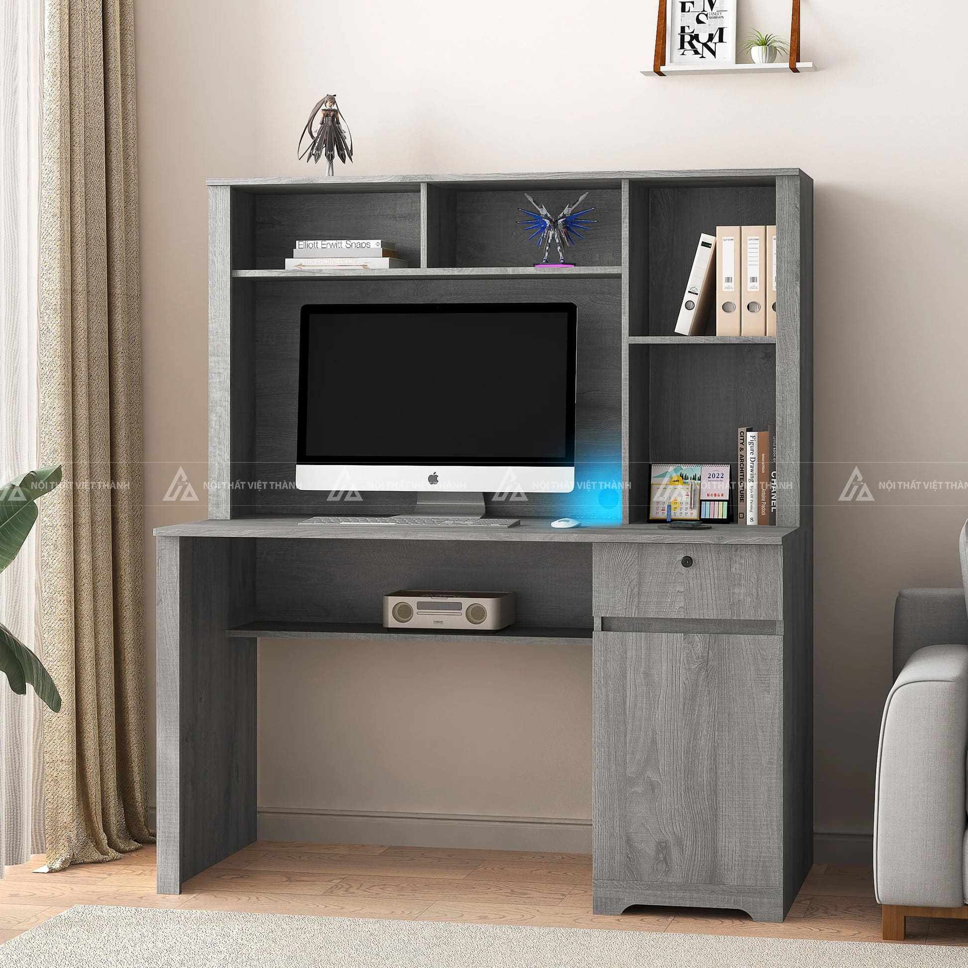 Bàn Học Sinh Có Kệ Sách Đứng Và Tủ Đựng Đồ Đa Năng 7