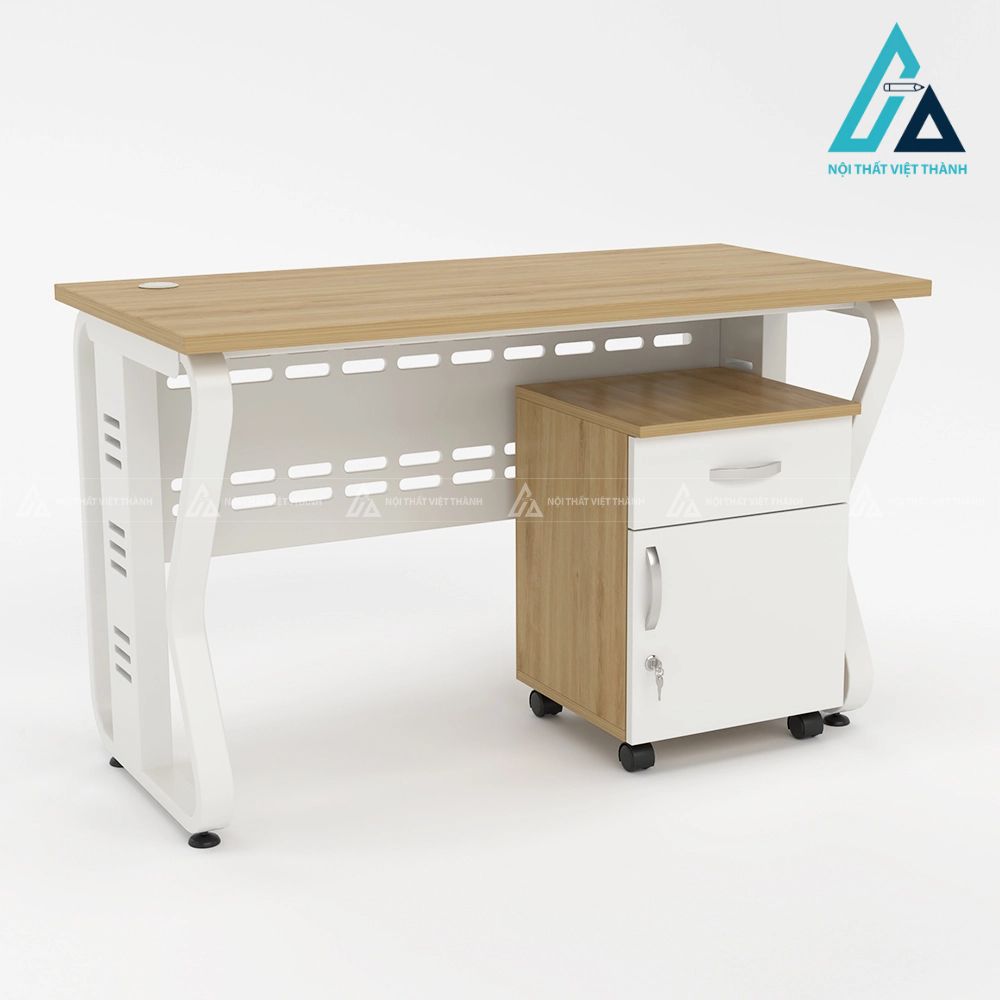 Bàn làm việc chân sắt cách điệu kiểu dáng atlas