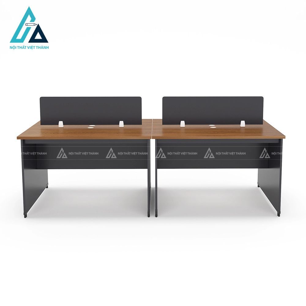 Cụm bàn làm việc nhóm 4 người chân ván hiện đại 1