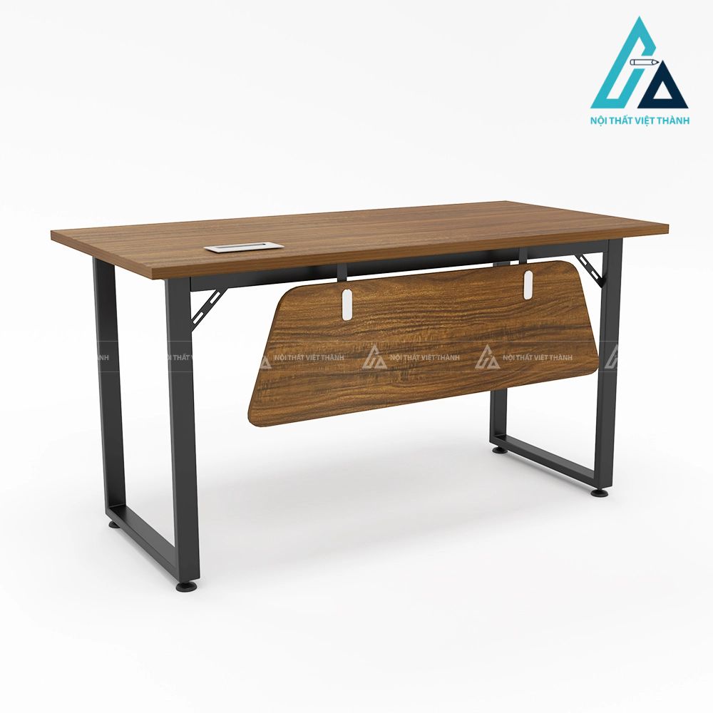 Bàn Làm Việc Chân Sắt Chữ U Có Yếm Gỗ Hiện Đại 1