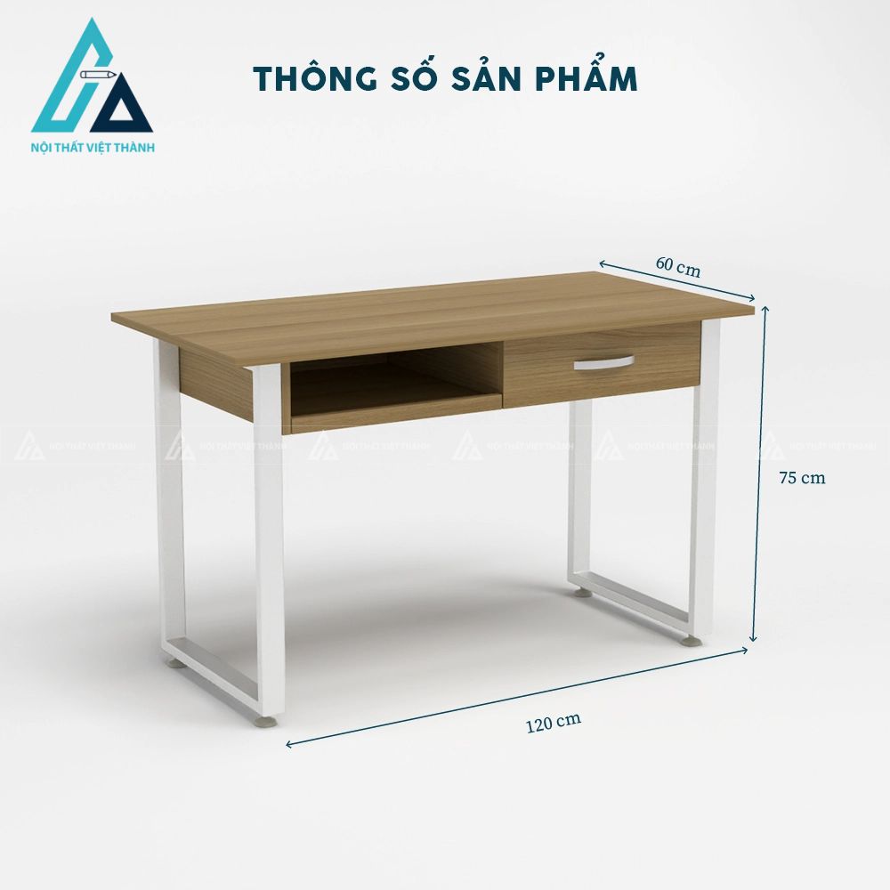Bàn làm việc có ngăn kéo và hộc trống tiện lợi 3