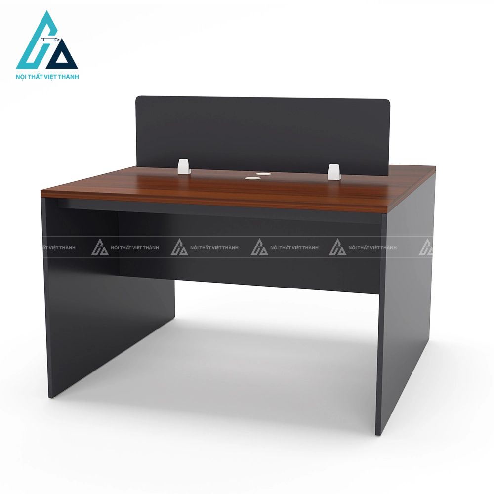 Cụm bàn làm việc 2 người đối diện có vách ngăn 3