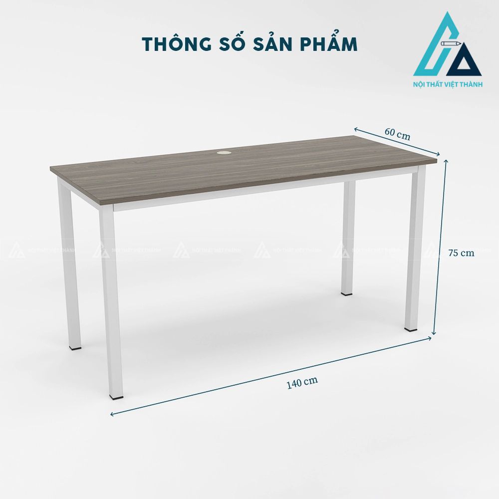 Bàn làm việc chân sắt sơn tĩnh điện thiết kế tối giản 4