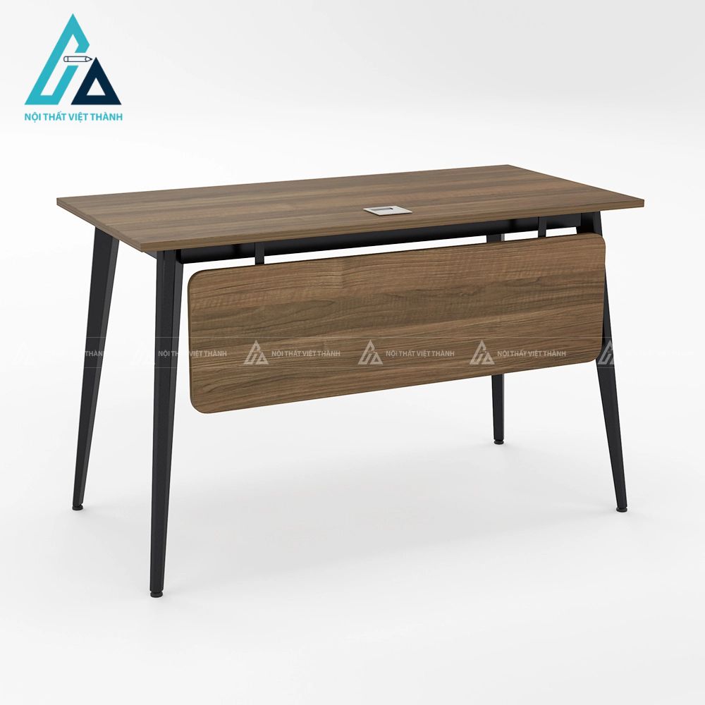 Bàn văn phòng chân côn hiện đại có yếm gỗ 4