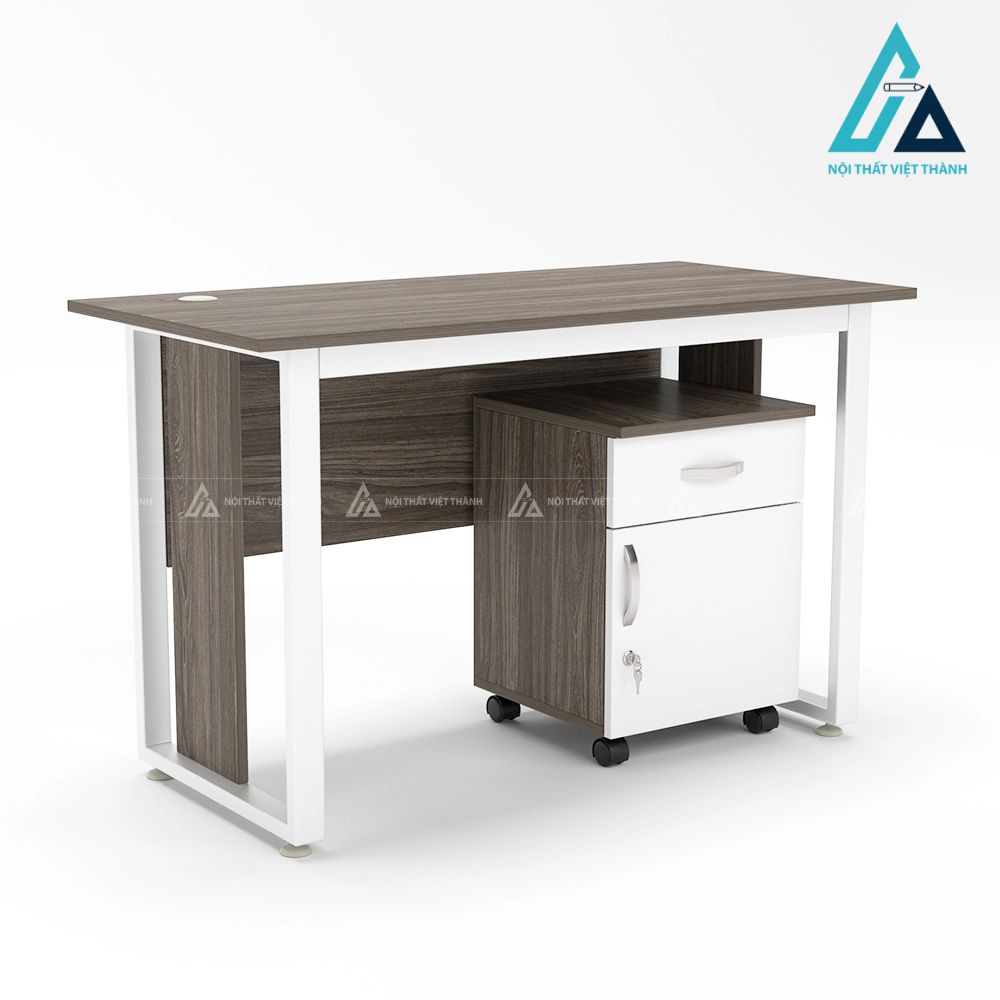 Bàn làm việc phong cách tối giản chân sắt sơn tĩnh điện