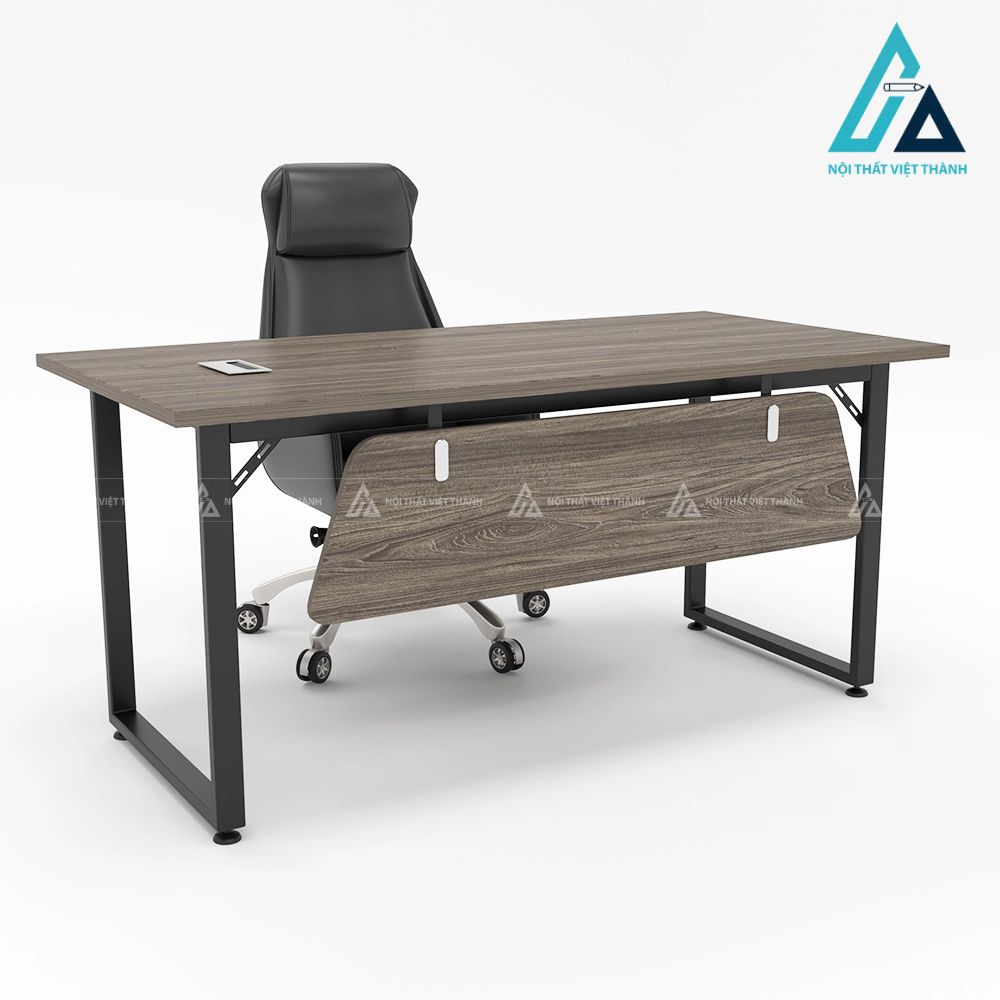 Bàn Làm Việc Chân Sắt Chữ U Có Yếm Gỗ Hiện Đại 6
