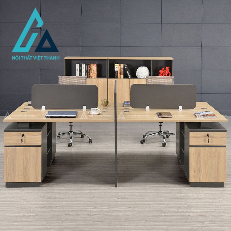 Bàn Làm Việc Nhân Viên Kiểu Dáng Gọn Nhẹ Dễ Bố Trí Văn Phòng 1
