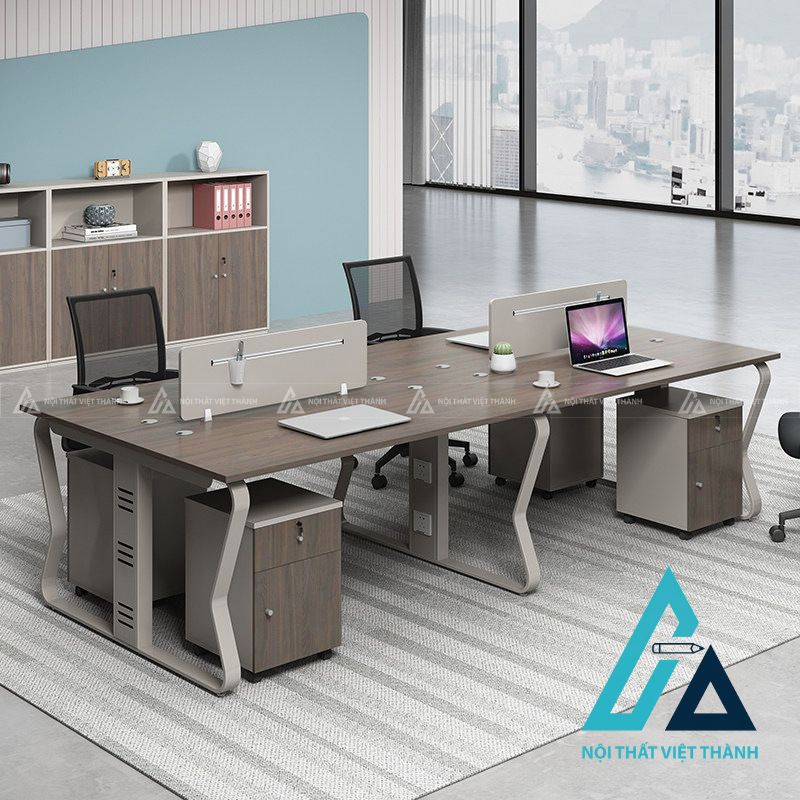 Bàn Làm Việc Nhân Viên Hiện Đại Thiết Kế Tối Giản Cho Văn Phòng Trẻ