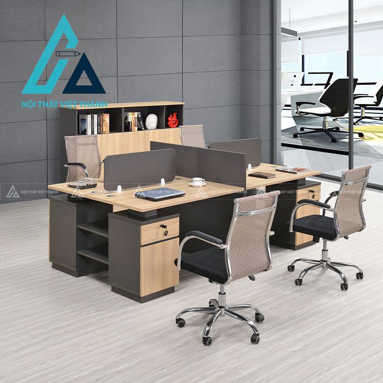 Bàn Làm Việc Nhân Viên Kiểu Dáng Gọn Nhẹ Dễ Bố Trí Văn Phòng