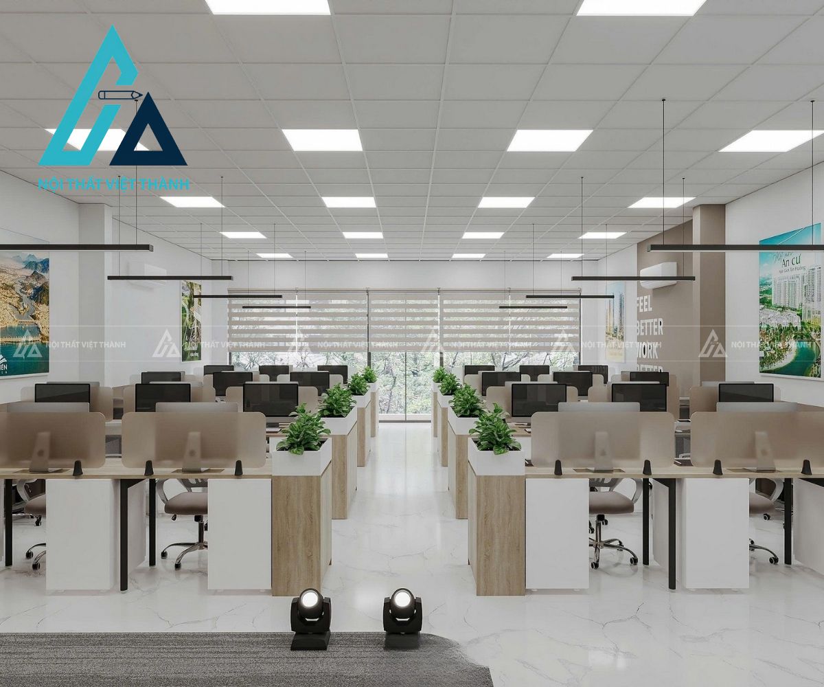 Bàn Làm Việc Nhân Viên Hiện Đại Thiết Kế Tinh Gọn 1