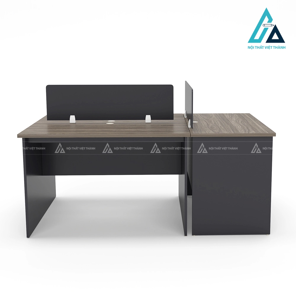 Cụm bàn làm việc 3 người hệ tam giác đối xứng 2